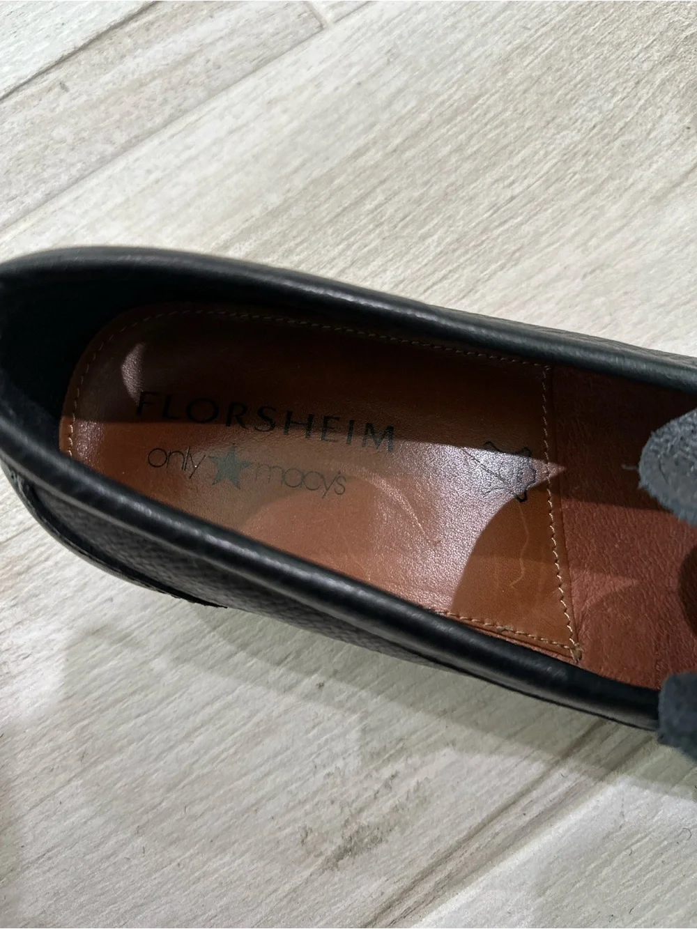 Florsheim Men's Black Leather Penny Loafers, Size 10 1/2